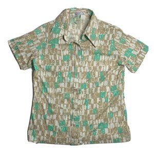 Vtg Cape Cod Match Mates Women's Geometric Shirt